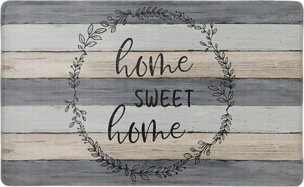 SoHome Cozy Living Anti-Fatigue Kitchen Mat for Floor, Farmhouse Rustic Wood Themed Cushioned Kitchen Runner Rug Mat, Stain Resistant, Easy Wipe Clean, 1/2 Inch Thick, 18" x 30"